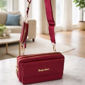 Everyday Burgundy Crossbody Organizer by (no brand)